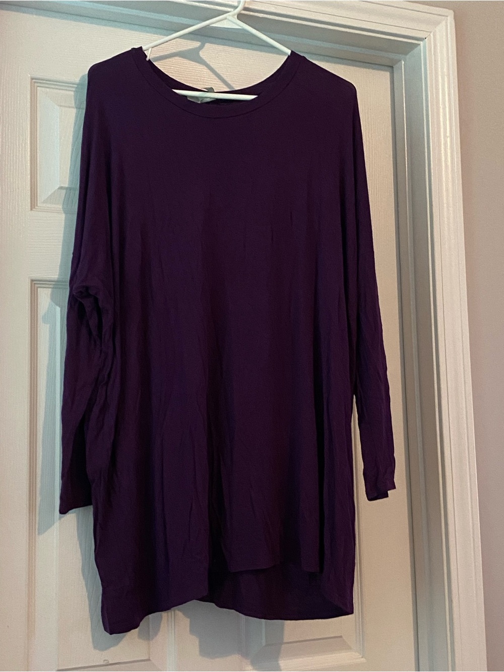Moa Moa Long Sleeve Tunic Top - Deep Purple